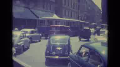Vatican City (1962): Traffic Including Automobiles And Buses Moving Along A