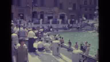 Vatican City (1962): Tourists By A Fountain Dipping Feet Throwing Coins