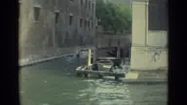 Venice Italy (1962): Footage Of Canals In A City With Empty Boats And Open Shops