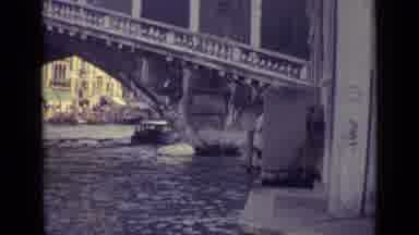 Venice Italy (1962): Sea Worthy Boat Traveling Underneath The Artistically