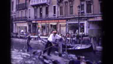Venice Italy (1962): Picturesque Gondola Ride Through Venice