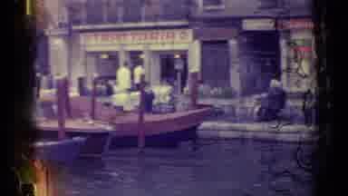 Venice Italy (1962): Sight Of Boats In Water Then Official Talks To Lady With