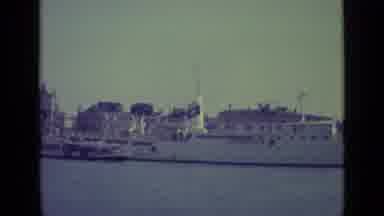 Venice Italy (1962): Passing View Of A Large Cruise Ship Sitting At A Dock
