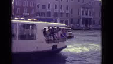 Venice Italy (1962): Group Of Tourists Leaving By Boat In Tourist City River For