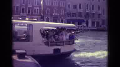 Venice Italy (1962): People Ship Waving Hands Ocean Houses