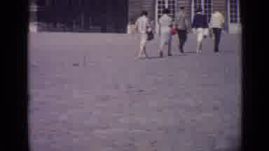 Versailles France (1962): Five People Walk Toward A Building Then Men And Women