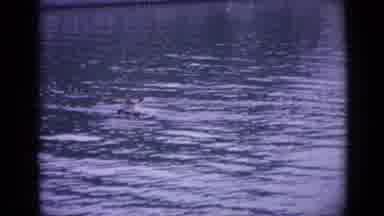 Versailles France (1962): Person Canoeing In Lake Then Coming Towards Land