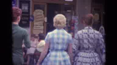 Versailles France (1962): Group Of Women In Fancy Dresses Walking Towards A Row Of