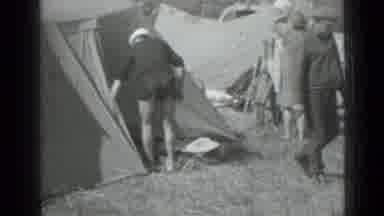Saint Petersburg Russia (1967): People Put Things Inside The Tents Then Some Go