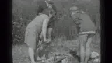 Saint Petersburg Russia (1967): Friends Attempting To Make Fire