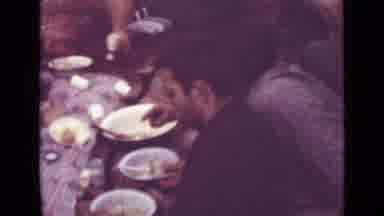 Saint Petersburg Russia (1967): A Small Family Eating Food Together And Enjoying