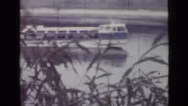 Saint Petersburg Russia (1967): High Speed Boat On The Lake Seen From Behind The