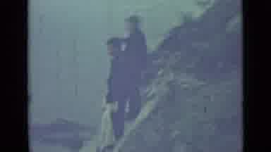 Saint Petersburg Russia (1967): Men Observe The Nature Of The Hill On A Sky Day