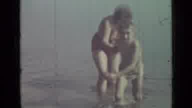 Saint Petersburg Russia (1967): A Mother And Her Kids Bathing On A Lake While The