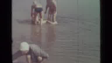 Saint Petersburg Russia (1967): Family Playing In The Water At A Lake Or Stream
