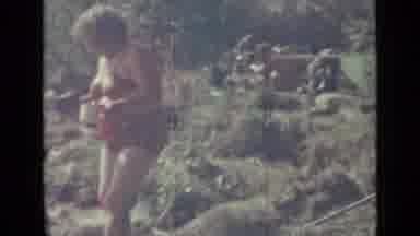 Saint Petersburg Russia (1967): An Old Lady On Vacation At Some Riverside Holding