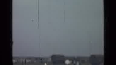 Saint Petersburg Russia (1967): Shaking Old Barns People Cars Planes Flat Grey Sky