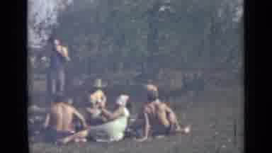Saint Petersburg Russia (1967): Young People Having A Picnic In The Woods In The
