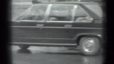 Moscow Russia (1983): Stretch Car Backs Up To Park As A Lone Woman And Many Men