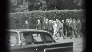 Moscow Russia (1983): Procession Of Many Well Dressed People In A Park With A