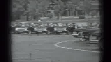 Moscow Russia (1983): Mounted Police Corps Is Parked Then Pulls Out As Escort To