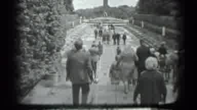 Moscow Russia (1983): A Men And Women Walking Around Outside While Enjoying A Day