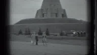 Moscow Russia (1983): Old Lady Urges Young Man To Continue As He Points To How Far