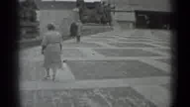 Moscow Russia (1983): Old Lady Catches Up With And Passes And Walks Away From Two