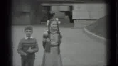 Moscow Russia (1983): Mother And 2 Children Walking Towards The Camera From Under