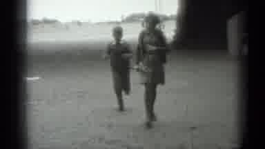Moscow Russia (1983): Kids Running And People Looking At The Tanks Lined Up Next