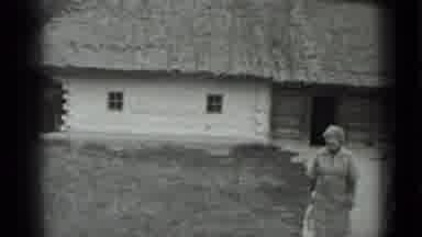 Moscow Russia (1983): A Family Of Three Leaving The House With An Umbrella During