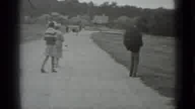 Moscow Russia (1983): People Walking Around Nearby A Windmill And Taking In The