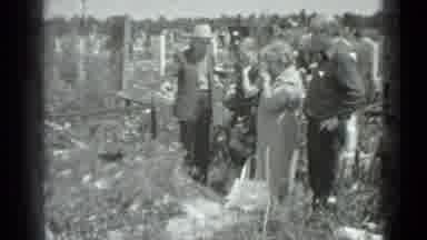Moscow Russia (1983): A Gathering Of People At A Cemetery