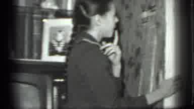 Moscow Russia (1983): Girl Reading Thinking Embarrassed When She Realizes Camera