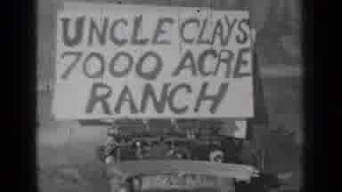 Bend Oregon (1937): Large Hand Painted Sign That Says "Uncle Clay's 7000 Acre