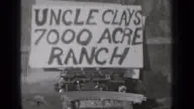 Bend Oregon (1937): View Of Seven Thousand Acre Ranch Sign On A Sunny Day
