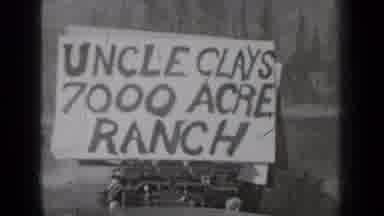 Bend Oregon (1937): Large Hand Painted Sign That Says "Uncle Clay's 7000 Acre