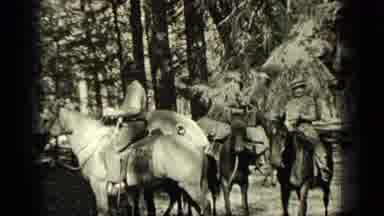 Bend Oregon (1937): Man And Woman Head Out For A Ride On Horseback