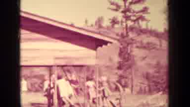 Klamath California (1937): Kids Playing At The Merry Go Round At A Lumber Yard