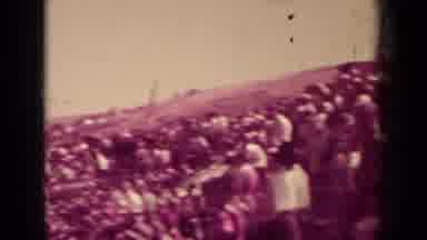Klamath California (1937): Crowded People And Flag Is Hosting