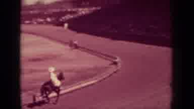 Klamath California (1937): Individual People Riding Horses Around Race Track As