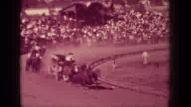 Klamath California (1937): A Race Between Two Groups Of Horses Pulling A Buggy