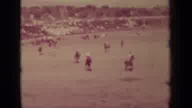Klamath California (1937): Many People On Horseback Some On Bucking Horses Some