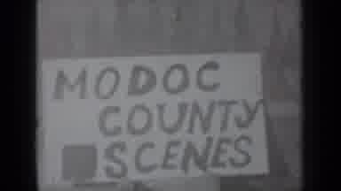 Klamath California (1937): A Sign With A Person With A Gun A Man Running Away With