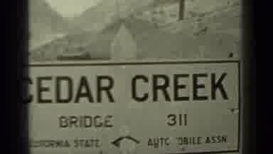 Klamath California (1937): Different Road Signs For Bonner Grade And Cedar Creek