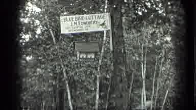 Long Lake Canada (1939): House In The Middle Of Nature With Flowers Trees Birds