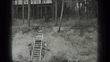 Long Lake Canada (1939): Shack In Woods With Weathered Steps Down To Water Then