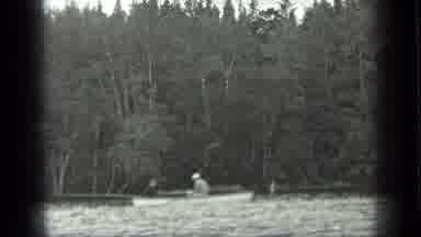 Long Lake Canada (1939): Men Fishing In A Very Beautiful Calm Water Near A Tree