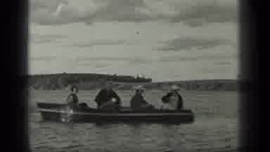 Long Lake Canada (1939): Men In A Boat On The Lake Outdoor Enjoying The Day