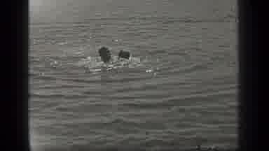 Long Lake Canada (1939): Two Boys Swimming In Lake On A Bright Sunny Day